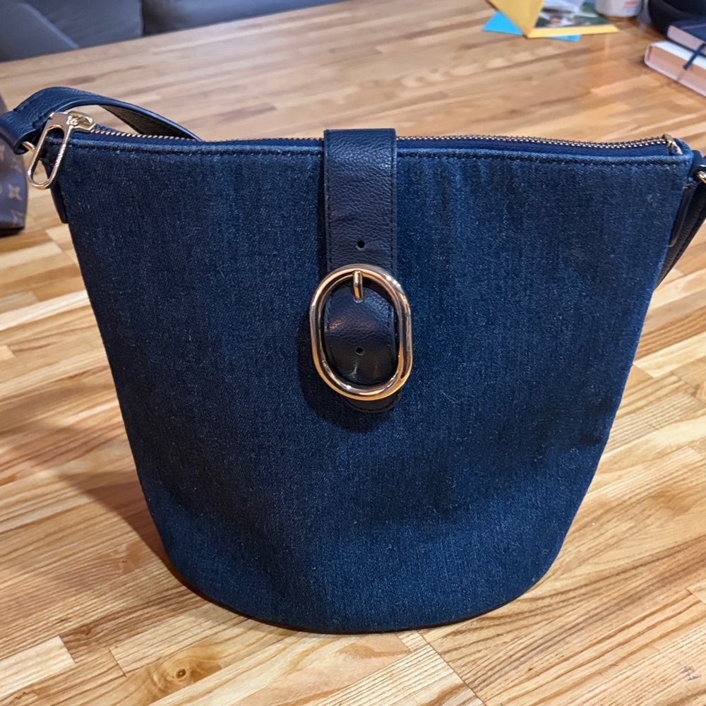 Talbots Elegant Navy Blue Denim Women's Bag